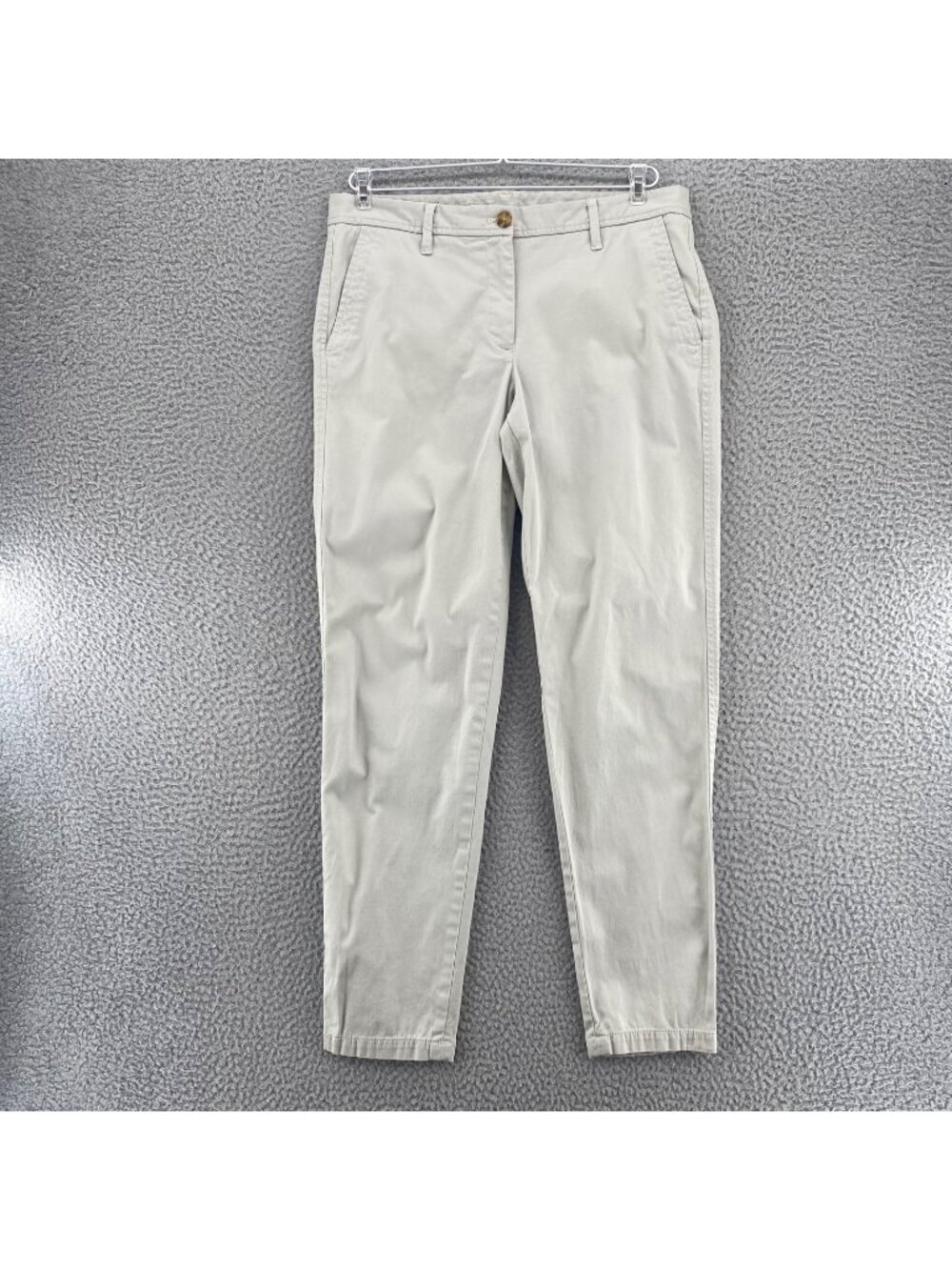 Talbots Pants Women 6 Gray Girlfriend Chino Cotton Stretch Twill Trousers Pocket